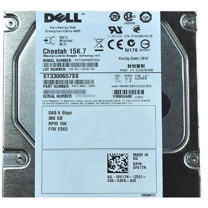 Dell Seagate 300GB 15K RPM 6Gbp/s SAS 3.5 Inch Hard Drive F617N ST3300657SS-FoxTI