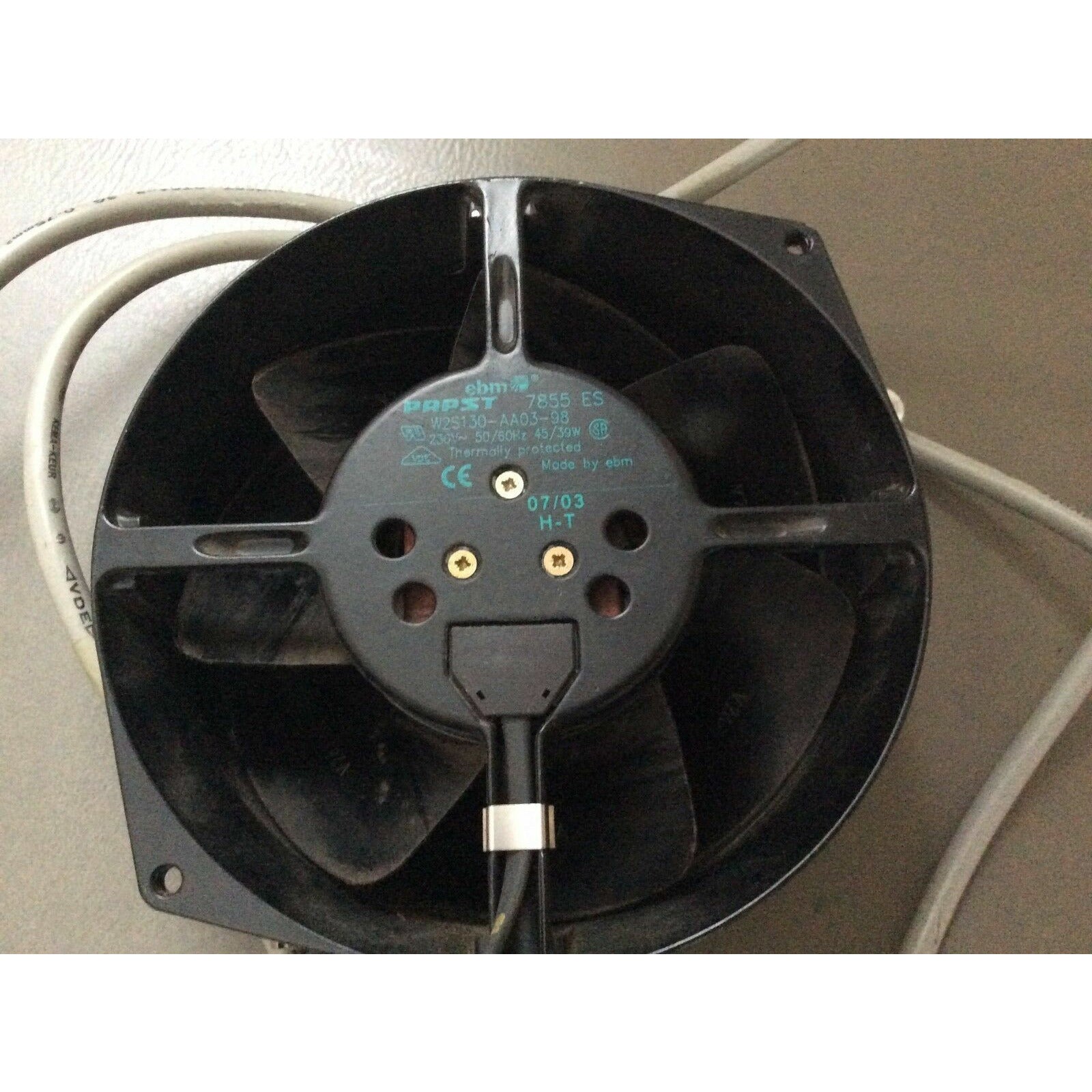 EBM/PAPST 7855 ES Fan W2S130-AA03-98 AC Fan Ball Bearing 230V 45W 50Hz 2800RPM - AloinfoUSA