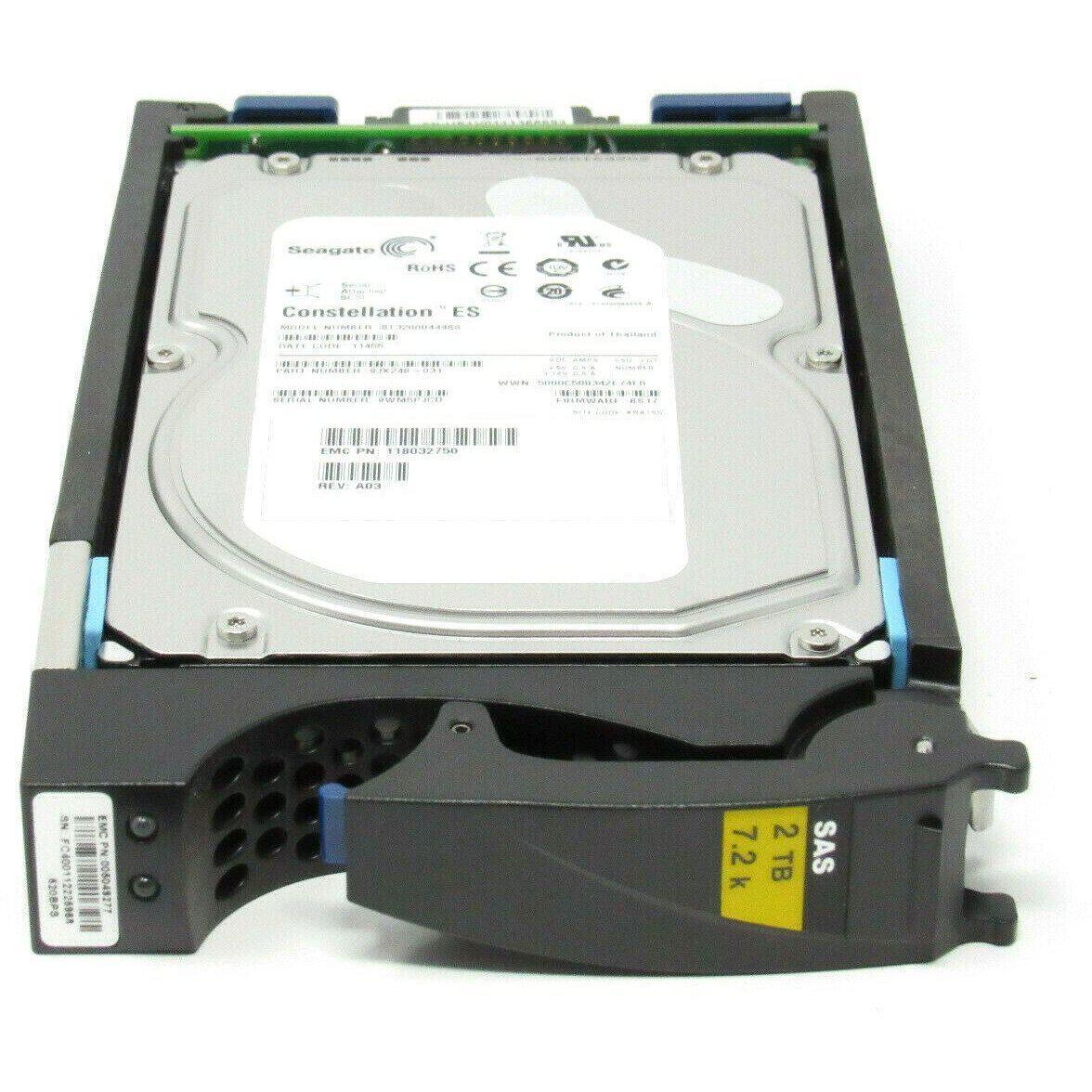 EMC VNX VNXe 005049277 2TB 7.2K SAS 6GBPS 3.5” 005049449 005050140 w/tray-FoxTI