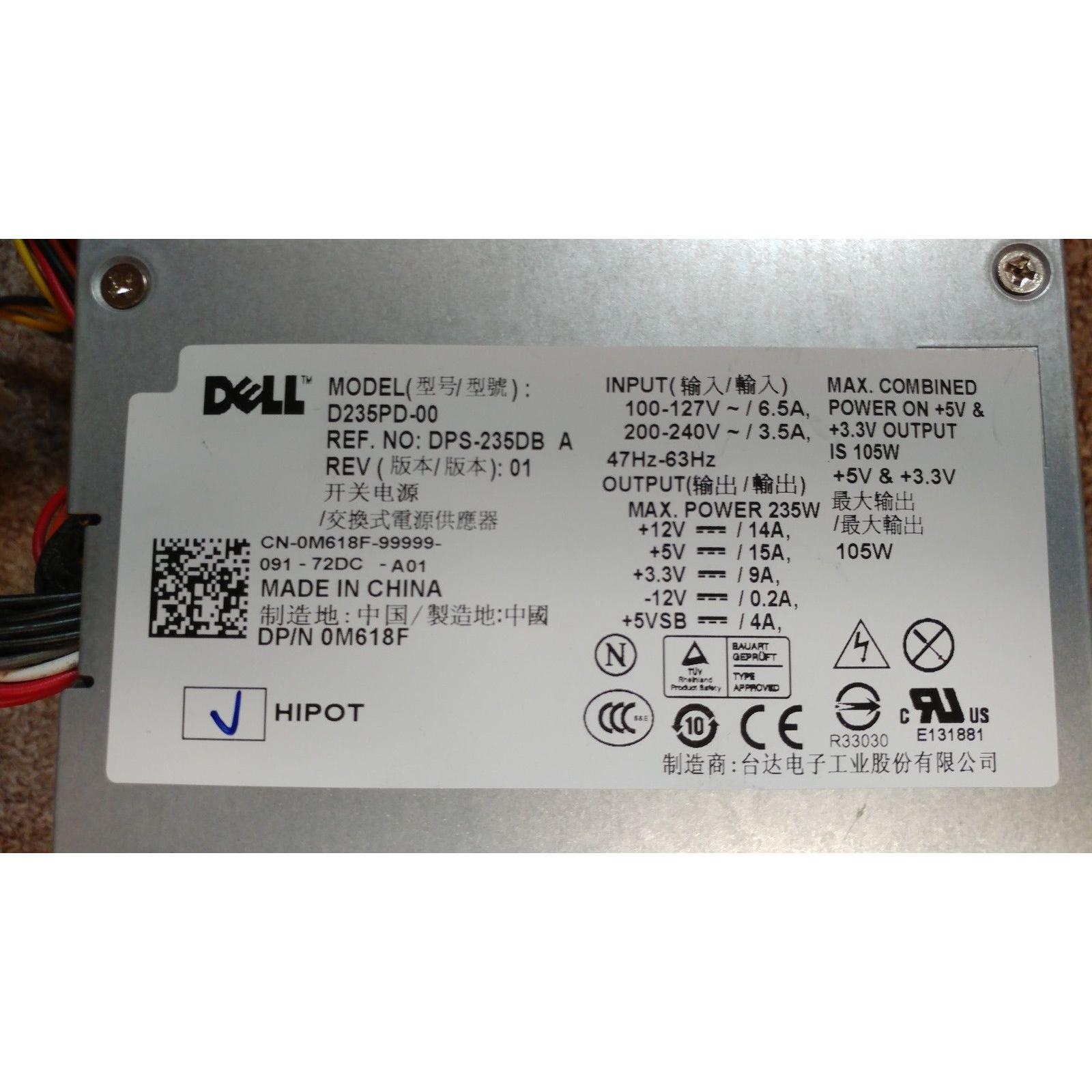 Fonte Dell Optiplex Power Supply H280P-01 H235PD-01 B235PD-00 D235PD-00 B235PD-00-FoxTI