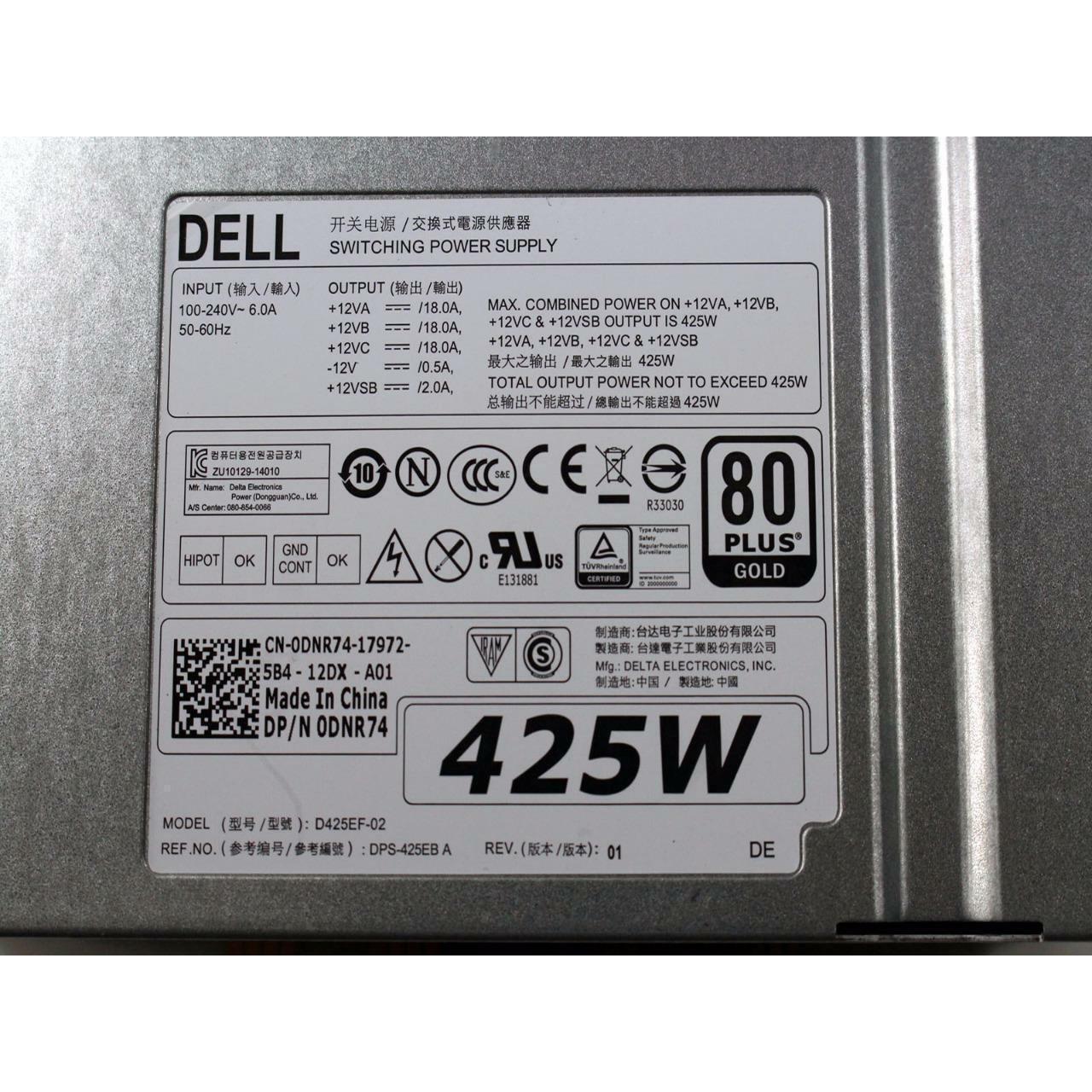 Fonte Dell Precision T3610 425 Watts Switching Power Supply D425EF-02 DNR74 0DNR74-FoxTI