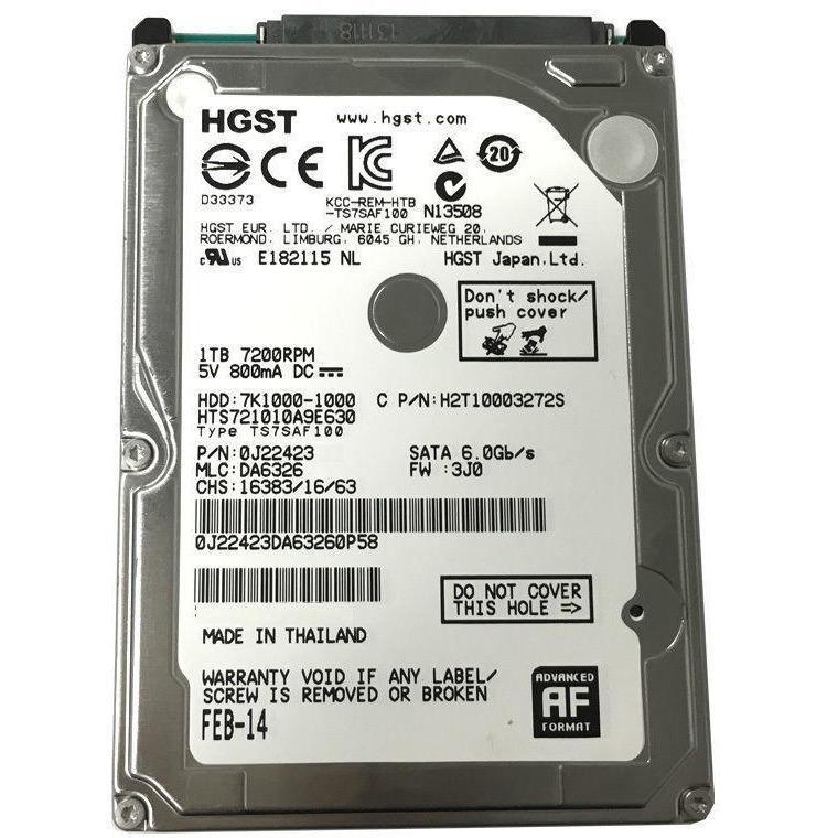 HGST 1TB 32MB Cache 7200RPM SATA III (6.0Gb/s) 2.5" PS3 & PS4 Hard Drive 0J22423 692754042162-FoxTI