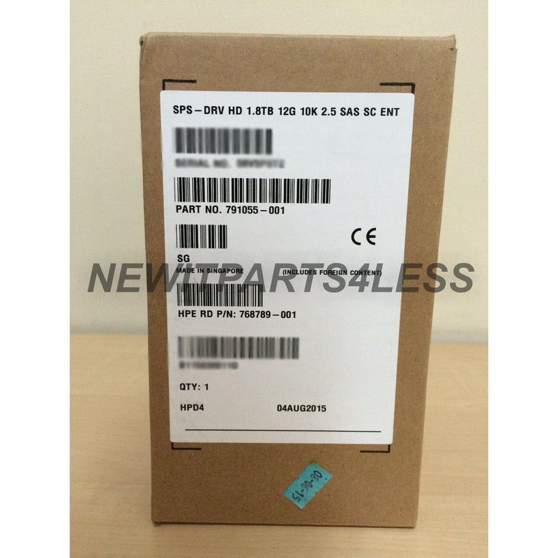 HP 1.8TB 12G SAS 10K 2.5IN SC 512E 791034-B21 791055-001 768789-001-FoxTI