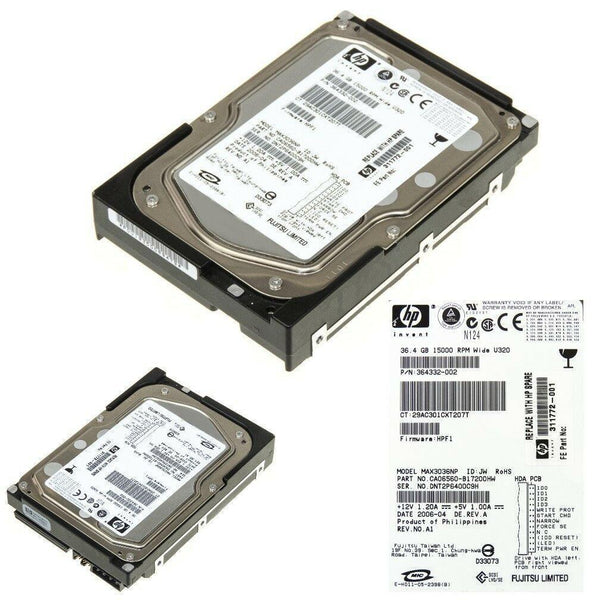 HP 364332-002 36.4 GB 15.000 RPM SCSI 68-PIN 3.5-FoxTI