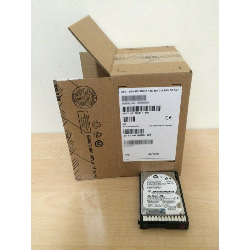 HPE 785069-B21 | 785411-001 900GB 12G SAS 10K RPM SFF 2.5-INCH SC ENTERPRISE HD 4514953788589-FoxTI