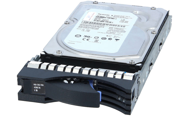 Disco IBM 42D0778 1TB 7200RPM 6G 3.5" SAS Hard Drive LFF HDD w/ Tray 42D0777 42D0781 - AloTechInfoUSA