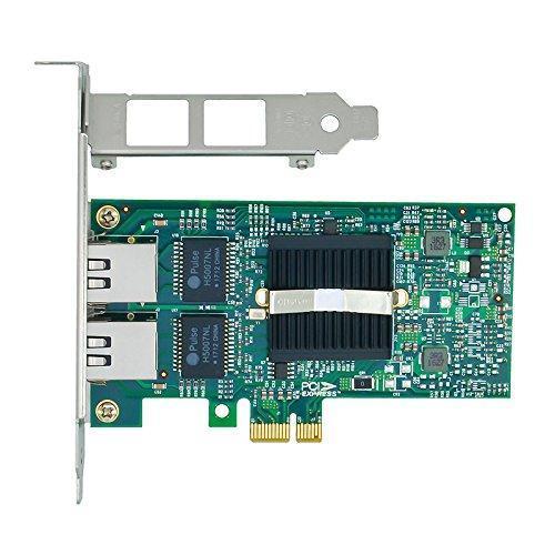 Intel 82576 Chip E1G42ET 1.25G Gigabit PCI Express 2.0 X1 Ethernet Converged Network Adapter (NIC), Dual RJ45 Copper Ports-FoxTI