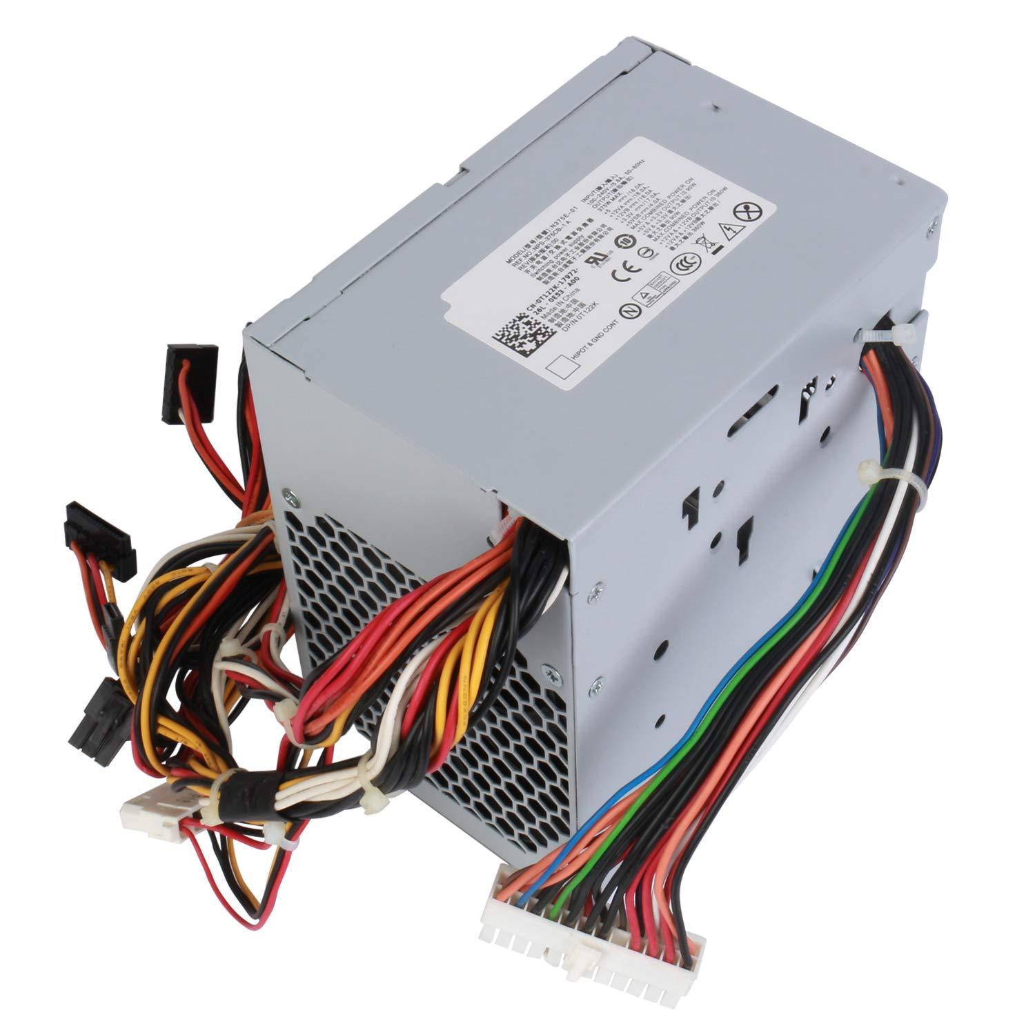 N375P-00 L375P-00 375W Power Supply Replacement for Dell Dimension 9100 9150 9200 E510 E520 XPS 400 410 420 430 Precision Workstation 380 390 T3400 Desktop (DT) Systems N375E-01 KH624 K8956 - AloinfoUSA
