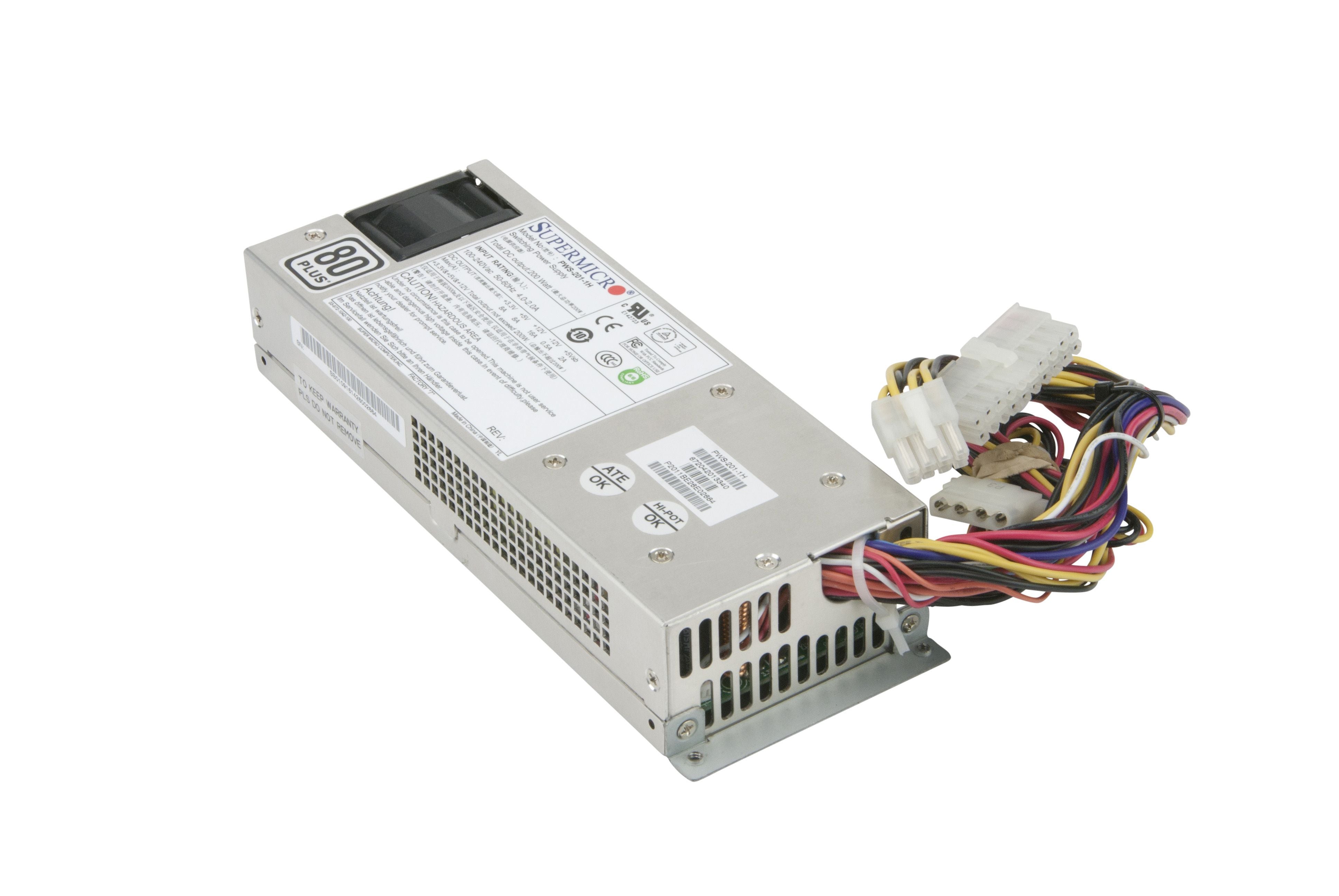 Fonte Supermicro PWS-201-1H Power supply ( internal ) - 80 PLUS - AC 100-240 V - 200 Watt - PFC - AloTechInfoUSA