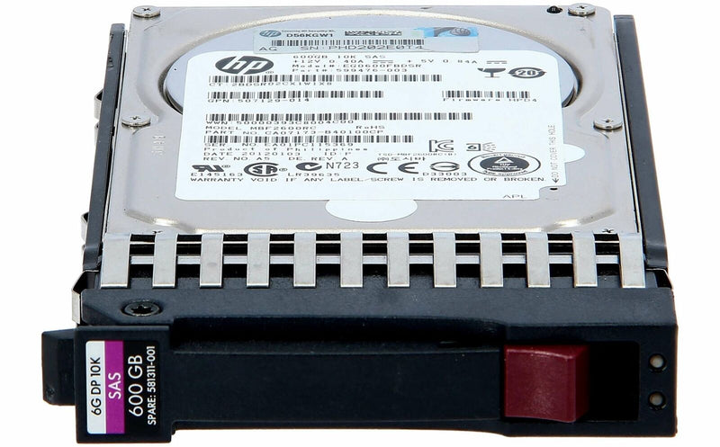 HP 581286-B21 581311-001 EG0600FBDSR 600GB 10K 2.5IN 6G SAS HDD Disco - AloTechInfoUSA