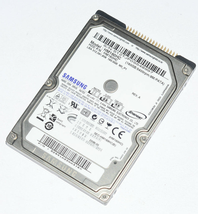 Samsung HM160HC SpinPoint M5 160 GB 5400rpm ATA100 8 MB 2.5-Inch Notebook Hard Drive - AloTechInfoUSA