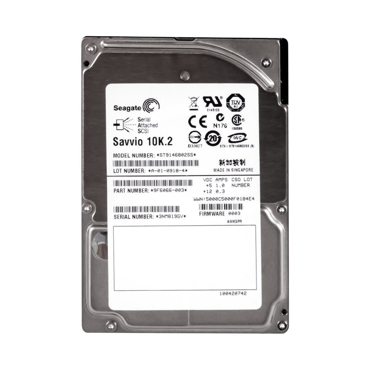 Seagate 146GB 2.5" 10K RPM SAS 3Gb/s; Cache 16mb ST9146802SS disco - AloTechInfoUSA