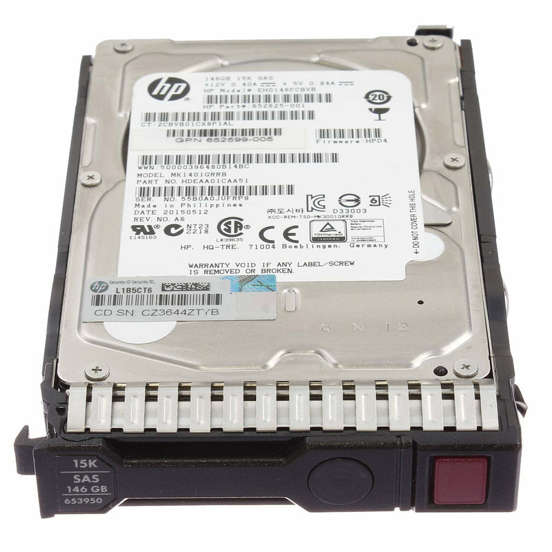 Disco HP 652605-B21 653950-001 146GB 6G SAS 15K 2.5IN SC Enterprise HDD - AloTechInfoUSA