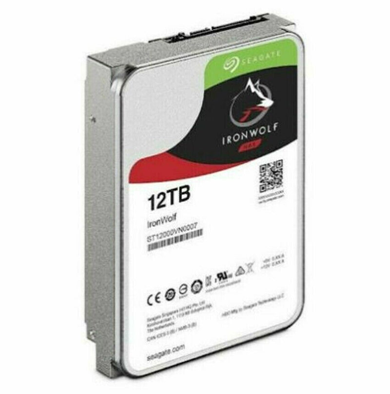 Seagate IronWolf NAS 12TB Hard Drive HDD 7200RPM SATA ST12000VN0007