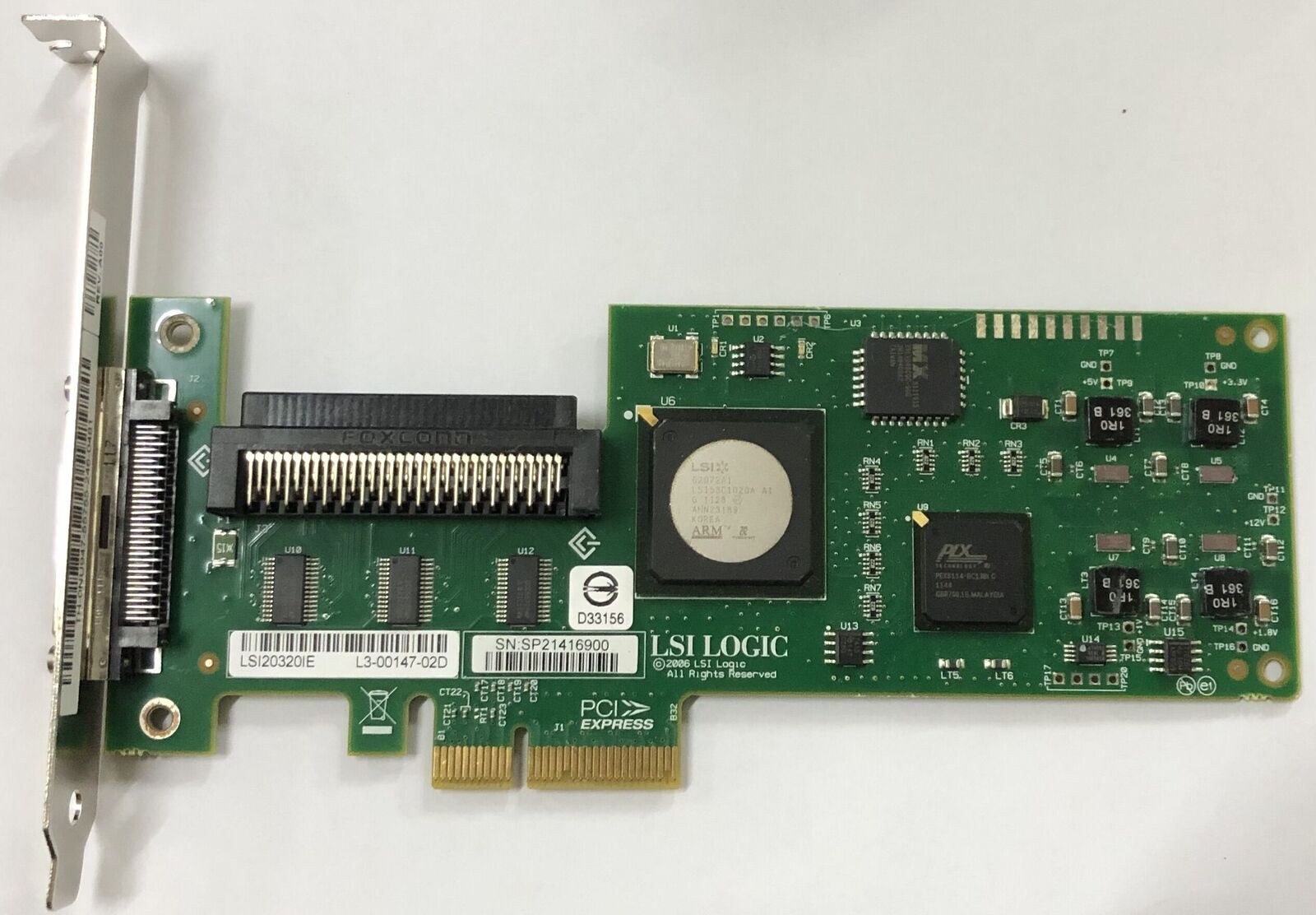 LSI Logic SCSI LVD/SE Controller PCI Express x4 LSI20320IE