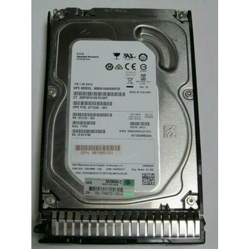  871332-001 872295-003 HPE 1TB 7.2K 6G LFF 3.5" SATA SC HARD DRIVE - MFerraz Tecnologia