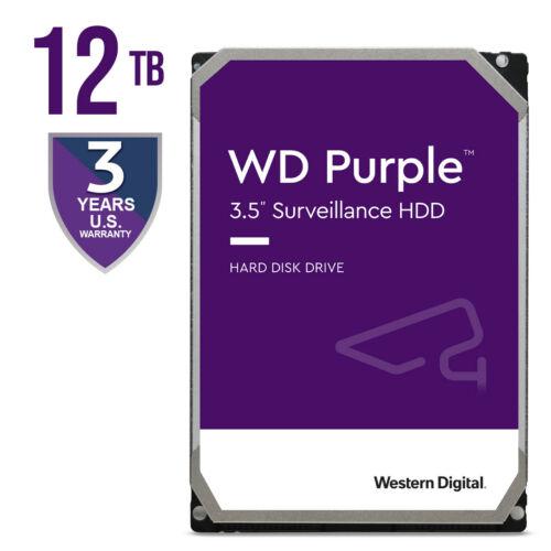 WD Purple WD121PURZ 12TB Surveillance 7200 RPM 3.5" SATA lll Internal  6 Gb/s - MFerraz Tecnologia