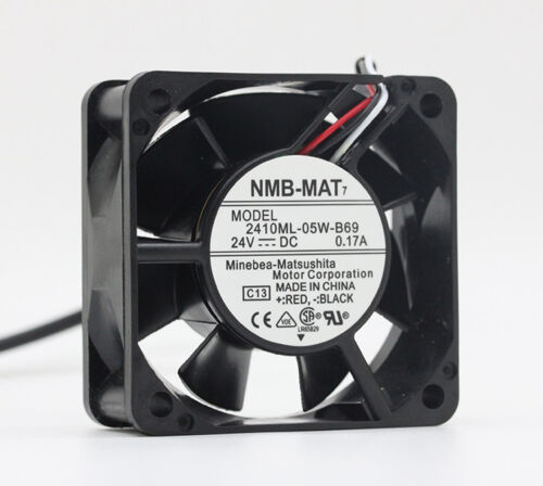 NMB TECHNOLOGIES 2410ML-05W-B39-B00 AXIAL FAN, 60MM, 24V, 19CFM, 31DBA - AloTechInfoUSA