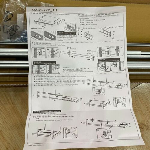 Trlho 1U Rack Rail Kit for HP ProLiant DL360p DL360 DL360e G8 G9 G10 SFF - MFerraz Tecnologia