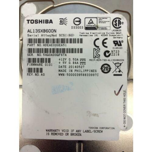 Disco Toshiba AL13SXB600N HDEAE00GEA51 600GB 15K 2.5" SAS 6Gbps Hard Drive | HD1241 - MFerraz Tecnologia