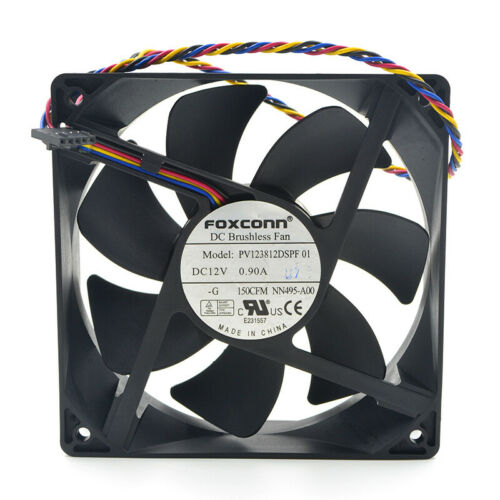 Foxconn PV123812DSPF01 - Dell 120mm x 38mm Fan - 12V 0.90A 4pin cooler - AloinfoUSA