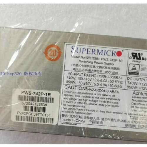 SUPERMICRO PWS-742P-1R P3860A YL fonte - MFerraz Tecnologia