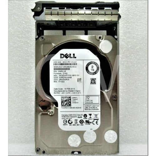 Disco NRG1W 0NRG1W Dell 2TB 7.2K RPM 6Gb/s 3.5" SATA ENTERPRISE Hard Drive - MFerraz Tecnologia