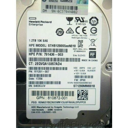 HP 840459-001 1.2 TB 10,000 RPM 2.5 in. SAS HDD 791436-003 STHB1200S5xeN010 disco - MFerraz Tecnologia