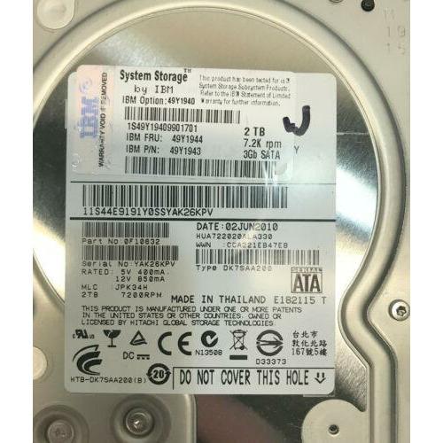 IBM 49Y1940 49Y1944 49Y1943 2TB 7.2K SAS I/O BLADE 3.5" HARD DRIVE W/ IBM TRAY - MFerraz Tecnologia