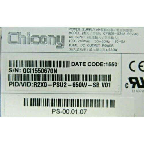 Cisco 74-7541-02 R2X0-PSU2-650W-SB 650W UCS C200 Redundant Power Supply   35-4 fonte - MFerraz Tecnologia