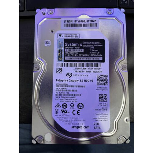 Lenovo System X 81Y9795 Seagate Exos 7E8 2TB SATA 6Gb 3.5" ST2000NM0055 disco - AloinfoUSA