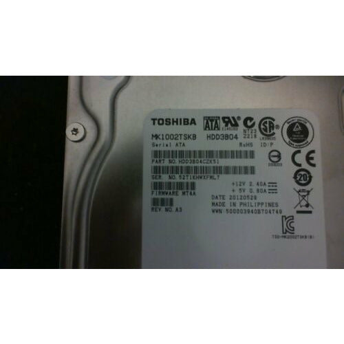  Toshiba MK1002TSKB Enterprise 1TB 3.5" SATA 7200RPM Hard Drive disco - MFerraz Tecnologia