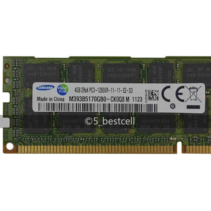 Samsung 16GB 4x 4GB DDR3 2RX4 1600MHz PC3-12800R ECC REG Server Memory Ram-FoxTI