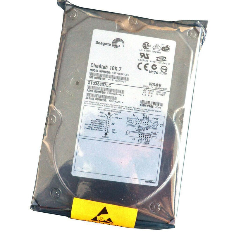 Seagate ST336807LC Cheetah 10K.7 36GB Hard Drive 3.5" Ultra 320 SCSI 10K RPM 102646276808-FoxTI