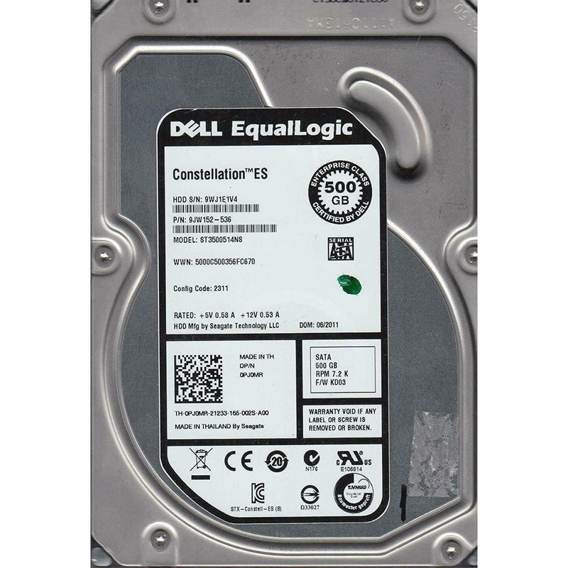 ST31000524NS, 9WK, KRATSG, PN 9JW154-536, FW KD03, Dell 1TB SATA 3.5 Hard Drive 763649027080-FoxTI