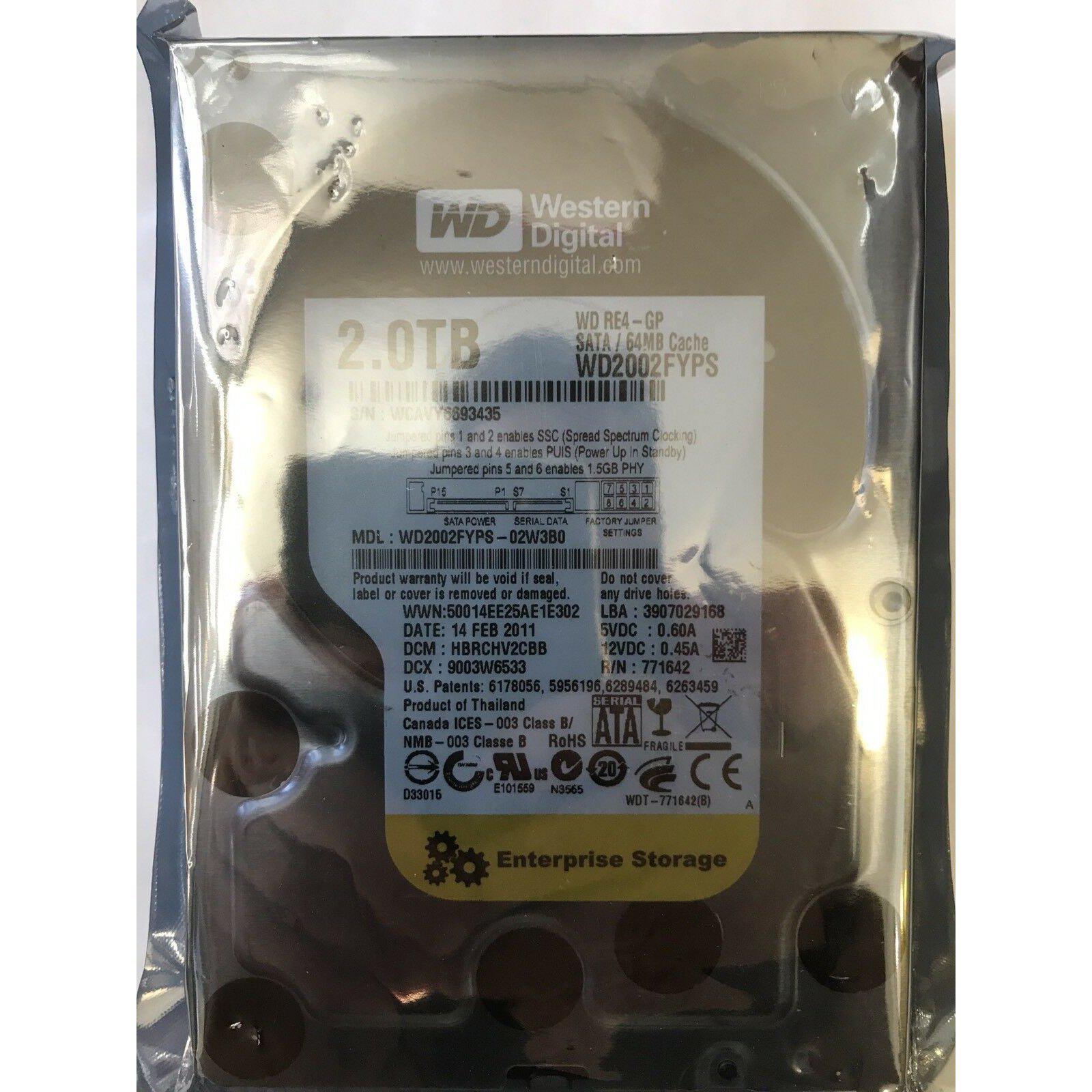 WD Western Digital RE4-GP WD2002FYPS 2 TB Enterprise 3.5" SATA Desktop HDD-FoxTI